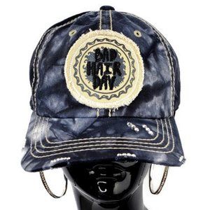Bad Hair Day Distressed Tye Dye Cap with Swark Cry